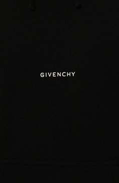 Мужской хлопковое худи GIVENCHY черного цвета, арт. BMJ0HC3Y9Z | Фото 5 (Длина (для топов): Стандартные; Рукава: Длинные; �Материал внешний: Хлопок; Принт: Без принта; Мужское Кросс-КТ: Худи-одежда; Стили: Кэжуэл)