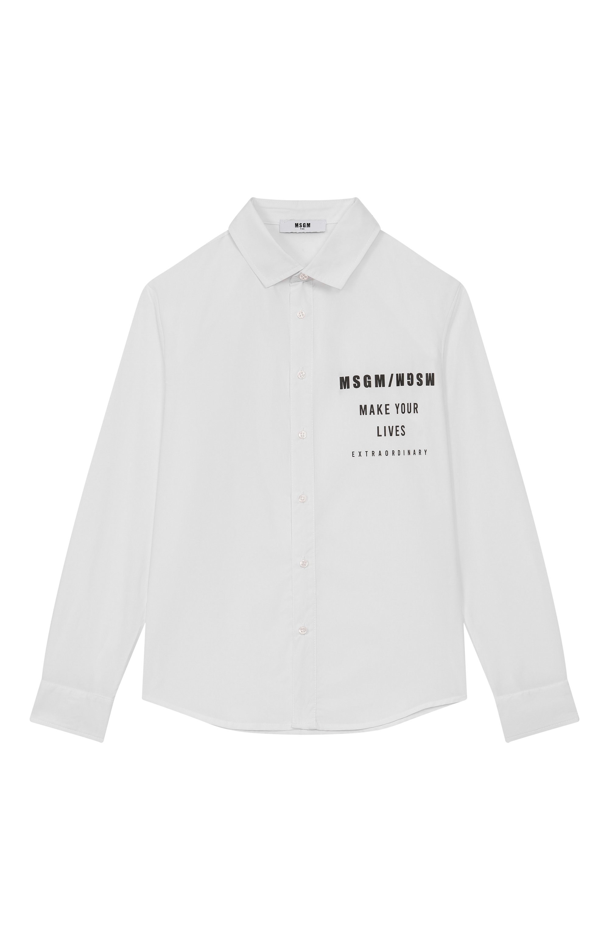 Хлопковая рубашка MSGM KIDS, арт. F5MSJBSI220, фото 1