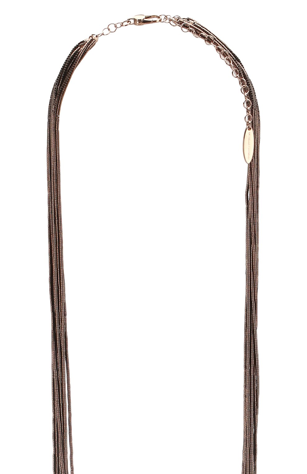 Колье BRUNELLO CUCINELLI коричневого цвета по цене 320500 руб., арт. MC0W9LB05/M, фото 2 Колье BRUNELLO CUCINELLI, арт. MC0W9LB05/M, фото 2