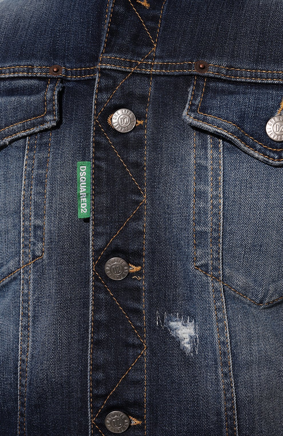 Джинсовая куртка DSQUARED2 синего цвета по цене 78150 руб., арт. S78AN0050/S30819, фото 5 Джинсовая куртка DSQUARED2, арт. S78AN0050/S30819, фото 5