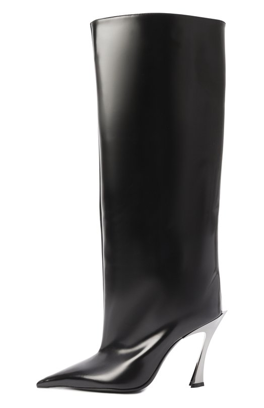 Кожаные сапоги Mugler MUWFW2425SC053_CL001 Чёрный  MUWFW2425SC053_CL001 Фото 4