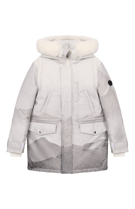 Пуховик с отделкой из кролика YVES SALOMON ENFANT, арт. 26WEM900XXT20G/8-10