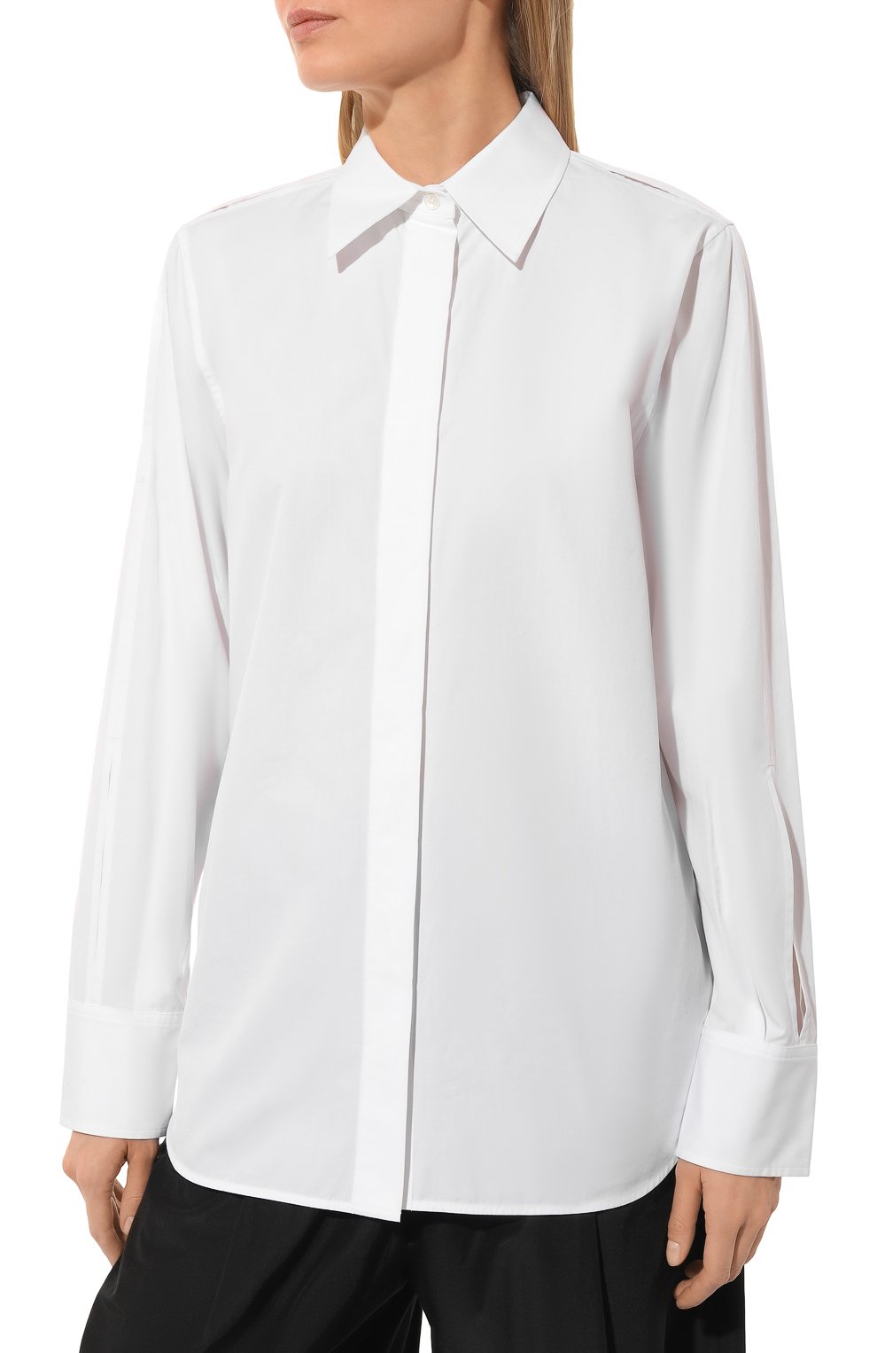 Хлопковая рубашка HELMUT LANG белого цвета по цене 34200 руб., арт. M07HW502, фото 3 Хлопковая рубашка HELMUT LANG, арт. M07HW502, фото 3