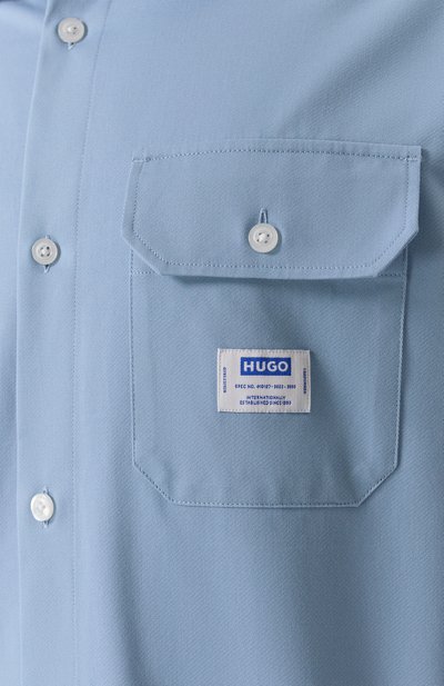 Хлопковая рубашка HUGO BLUE, арт. 50520001, фото 5