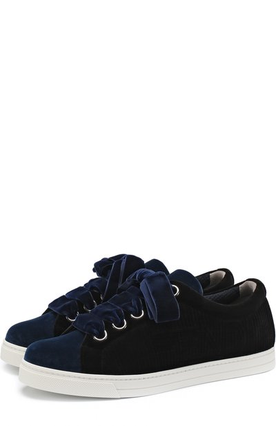 Текстильные кеды stripy с логотипом бренда на шнуровке FENDI, арт. 8E6664 A0UQ, фото 1