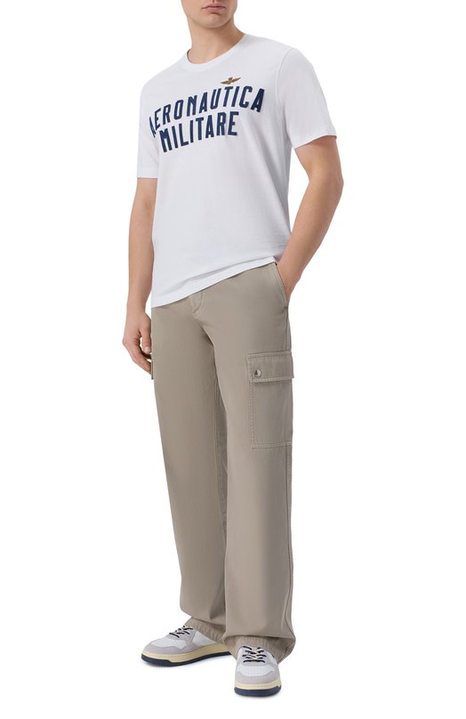 Хлопковая футболка Aeronautica Militare TS2531UJ00641 Белый  TS2531UJ00641 Фото 2