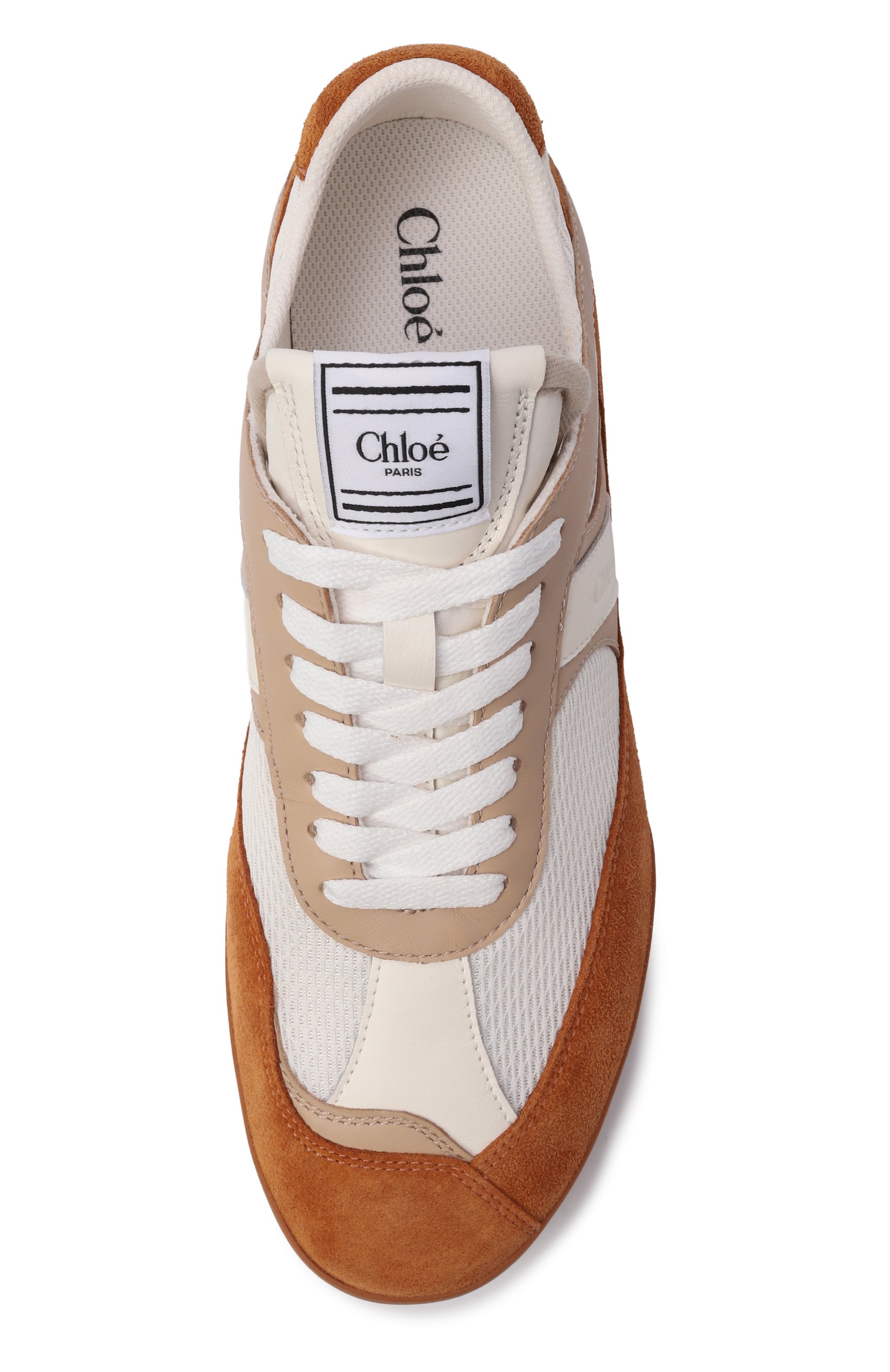 Комбинированные кеды chloé kick CHLOÉ, арт. CH25W07IVD, фото 6