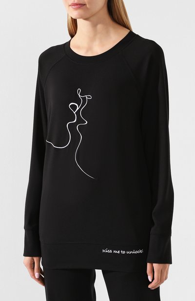 Свитшот TEREKHOV GIRL черного цвета по цене 8250 руб., арт. 2SS015/KSS/5811.900/W20, фото 3 Свитшот TEREKHOV GIRL, арт. 2SS015/KSS/5811.900/W20, фото 3