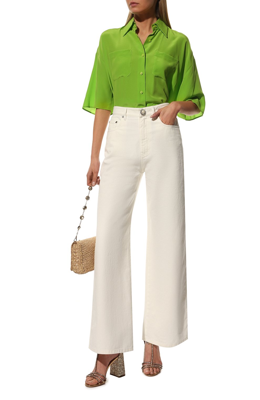 Шелковая рубашка MIU MIU, арт. MK1630-102-F0225, фото 2