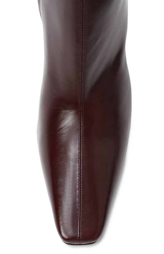 Кожаные ботильоны Jill 95 Saint Laurent 806674/AAEHW Бордовый  806674/AAEHW Фото 6