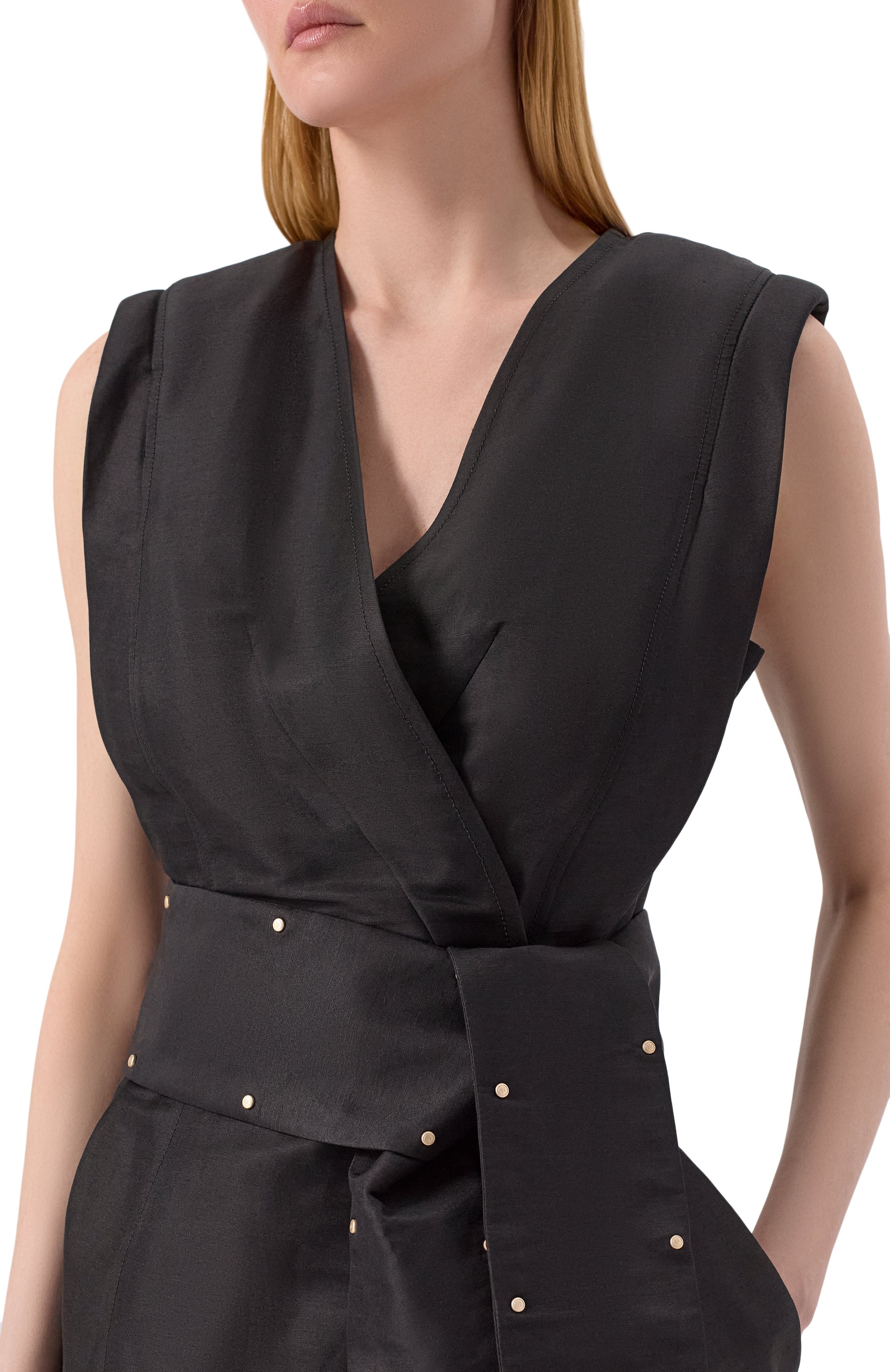 Платье из вискозы и льна FREEAGE, арт. WS25.DR138.2070.900, фото 5