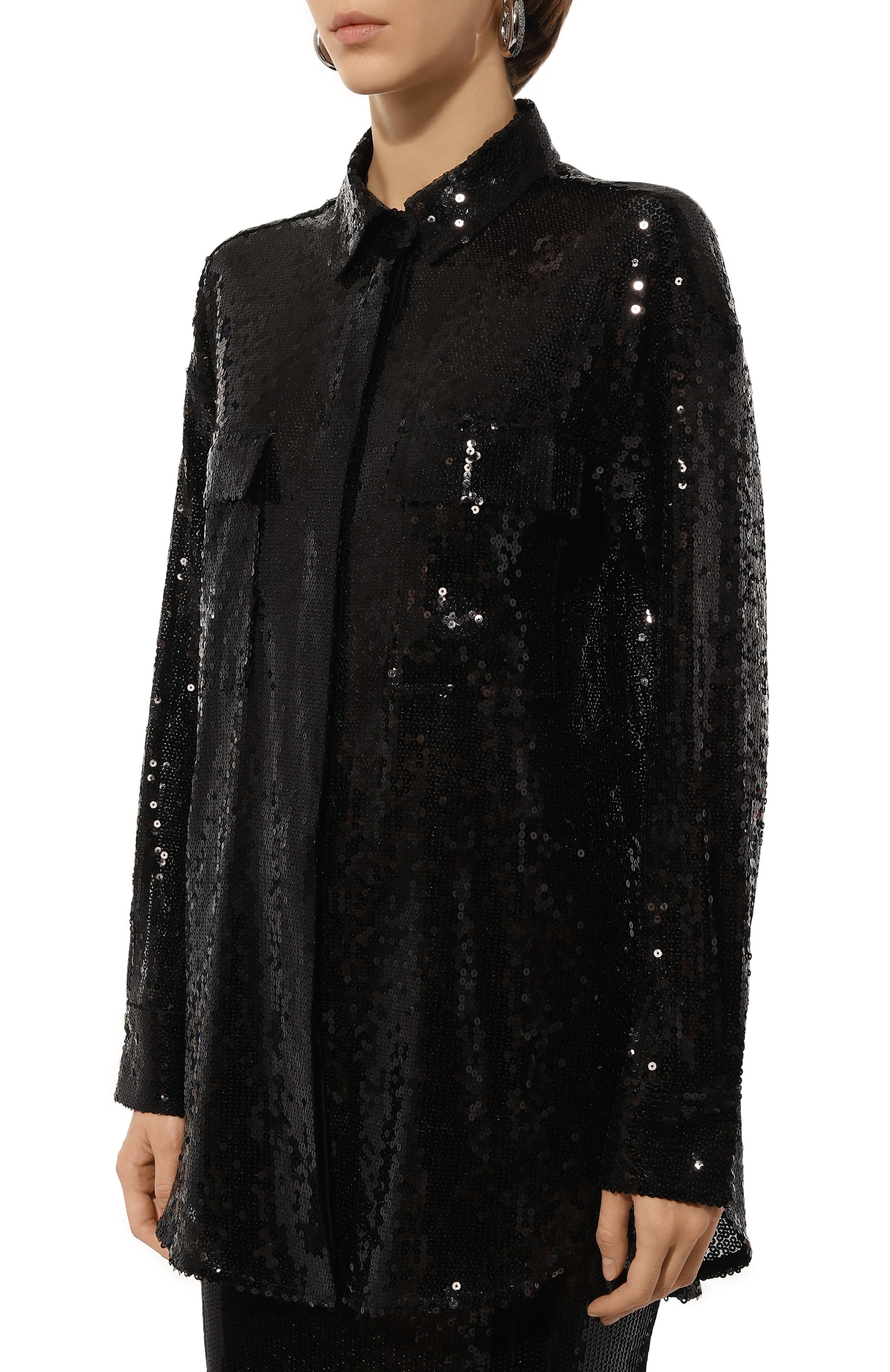 Блузка с отделкой пайетками BOSS ORANGE, арт. 50524263, фото 3