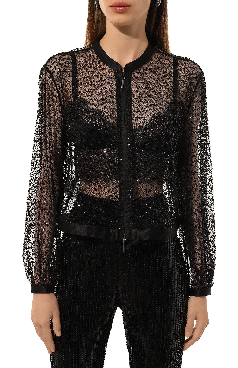 Кардиган с отделкой пайетками EMPORIO ARMANI, арт. EW000071/AF10242, фото 3