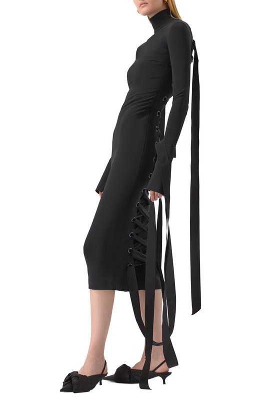 Платье из вискозы Balenciaga 831198/TNV08 Чёрный  831198/TNV08 Фото 3