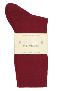 Женские носки softmerino из шерсти и хлопка FALKE розового цвета, арт. 47488 | Фото 1 (Материал внешний: Шерсть; Материал сплава: Проставлено; Нос: Не проставлено)