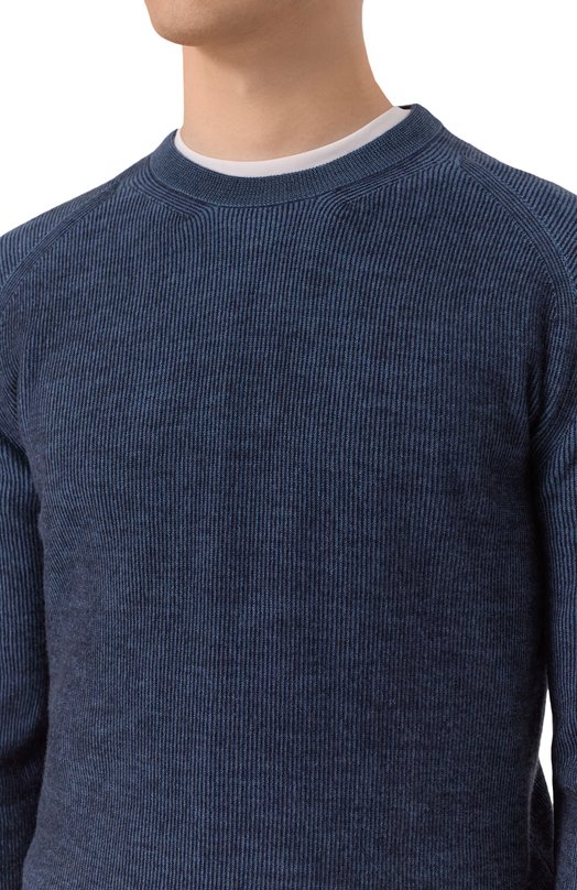 Джемпер из кашемира и шерсти Brioni UMQ90L/0CK12 Синий  UMQ90L/0CK12 Фото 5