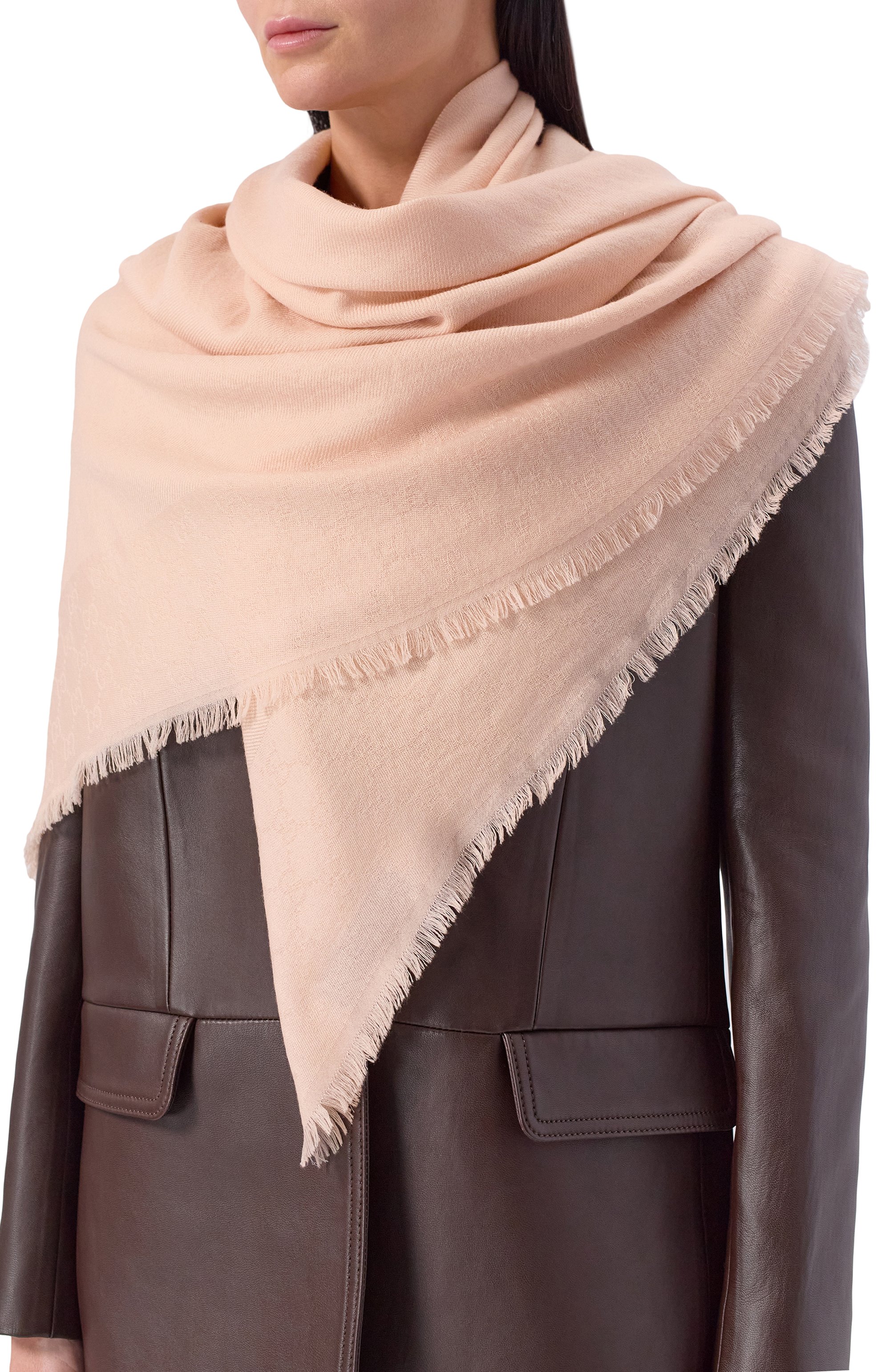 Шаль из шерсти и шелка GUCCI, арт. 809634/3GA38, фото 2