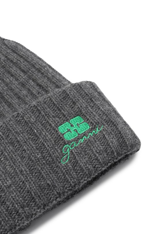 Шапка из шерсти и вискозы Ganni A6928 Серый  A6928 Фото 3