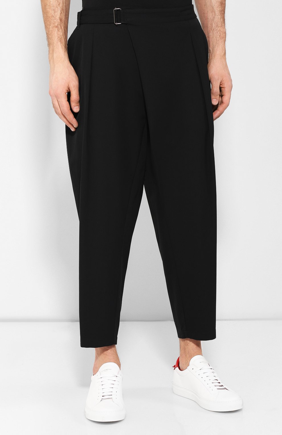 Хлопковые брюки KAZUYUKI KUMAGAI черного цвета по цене 32100 руб., арт. KP91-056, фото 3 Хлопковые брюки KAZUYUKI KUMAGAI, арт. KP91-056, фото 3