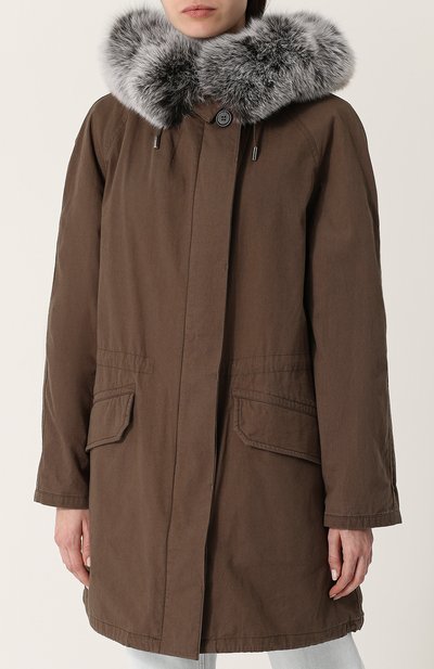 Хлопковая парка с капюшоном и подстежкой из меха кролика YS ARMY PARIS, арт. AF10890F03X, фото 3