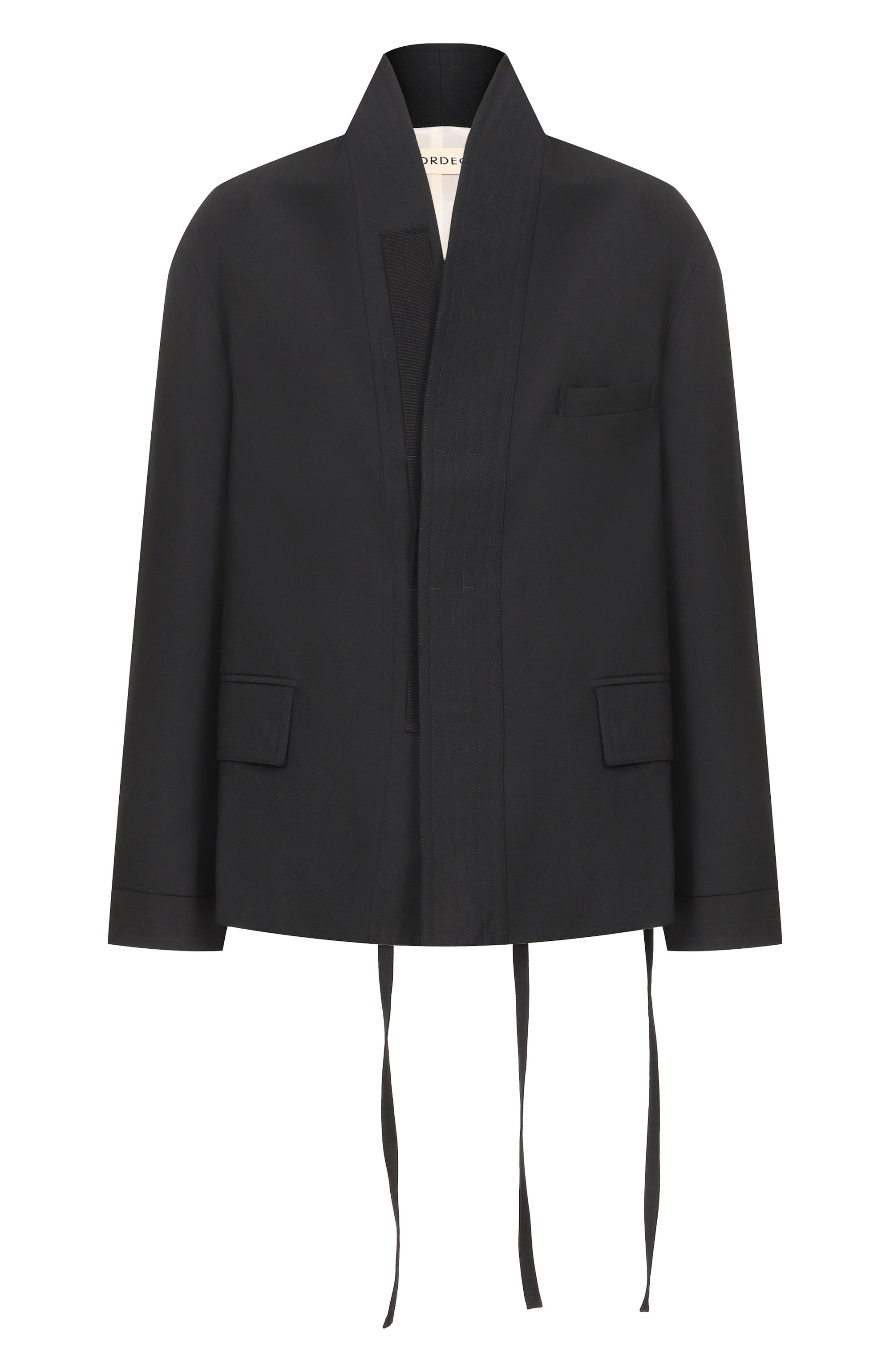 Шерстяной пиджак MORDECAI черного цвета по цене 141500 руб., арт. 26E96MRU33N, фото 1 Шерстяной пиджак MORDECAI, арт. 26E96MRU33N, фото 1