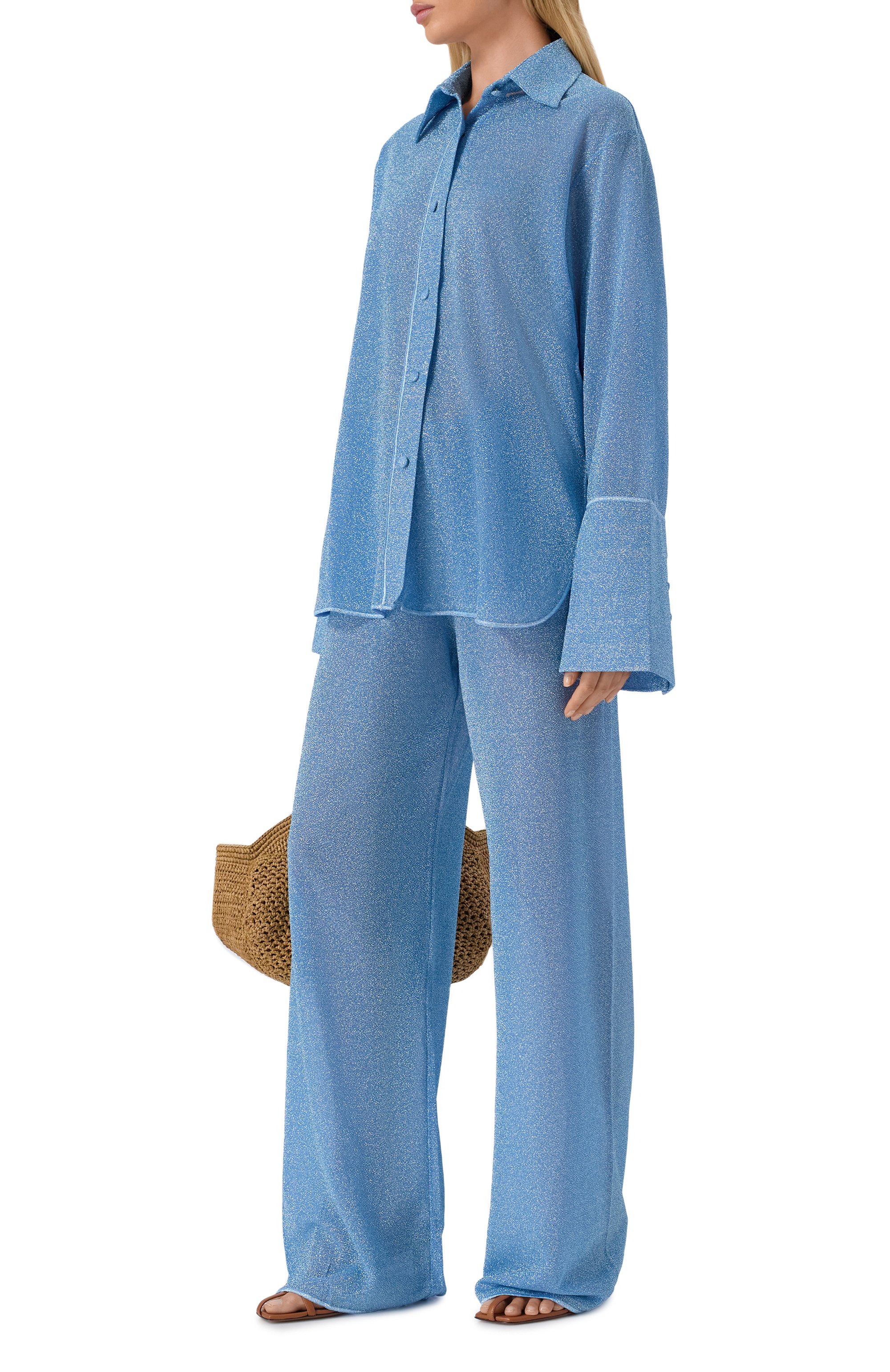 Блузка OSEREE голубого цвета по цене 39950 руб., арт. LSF235, фото 2 Блузка OSEREE, арт. LSF235, фото 2