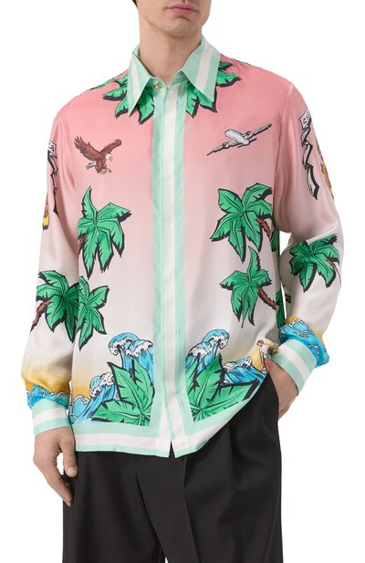 Шелковая рубашка CASABLANCA, арт. U-MS25-SH-021-02, фото 3