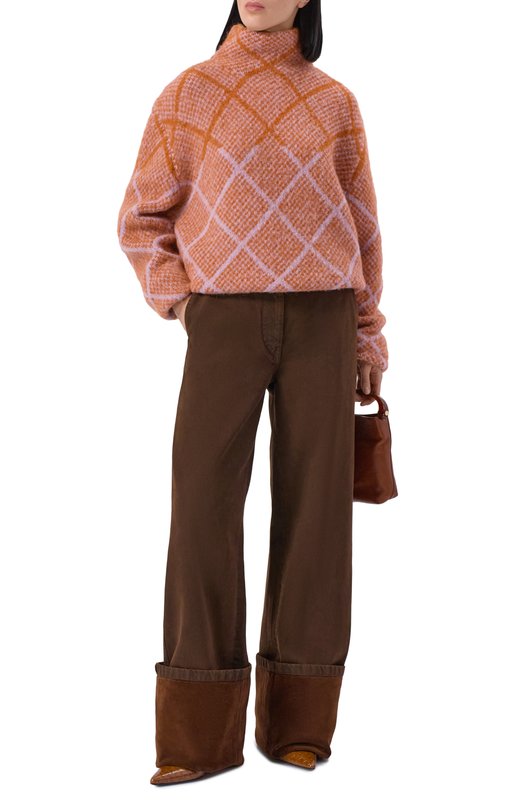 Шерстяной свитер Dries Van Noten 252-011227-2709 Оранжевый  252-011227-2709 Фото 2