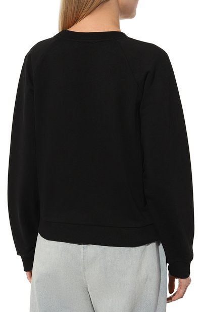 Хлопковый свитшот BALMAIN черного цвета по цене 65550 руб., арт. XF1JQ001BB37, фото 4 Хлопковый свитшот BALMAIN, арт. XF1JQ001BB37, фото 4