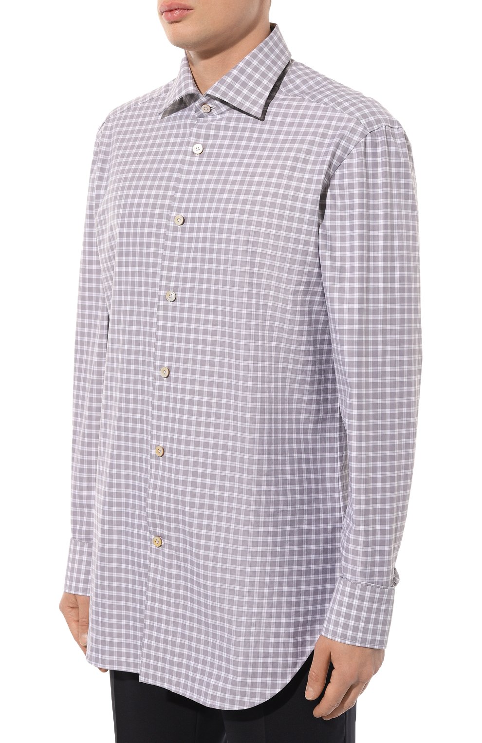 Хлопковая сорочка KITON, арт. UCIH0863711, фото 3