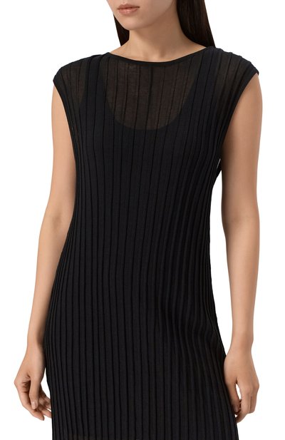 Хлопковое платье LOULOU DE SAISON черного цвета по цене 41300 руб., арт. ADA, фото 5 Хлопковое платье LOULOU DE SAISON, арт. ADA, фото 5