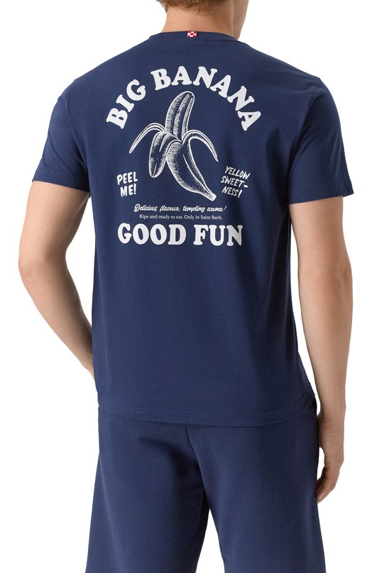 Хлопковая футболка MC2 Saint Barth STBM TSHIRT MAN/05086H Синий  STBM TSHIRT MAN/05086H Фото 4