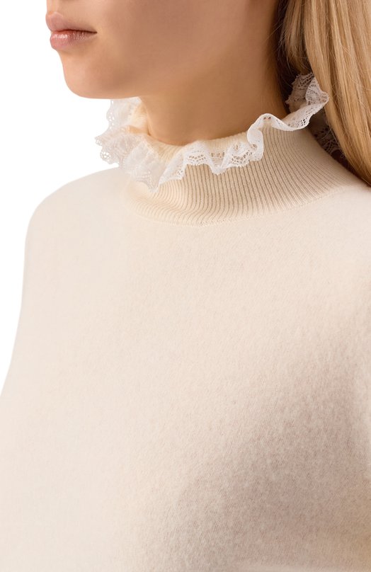 Шерстяной свитер OLOLOL OLKN033/101/BASE Кремовый  OLKN033/101/BASE Фото 5