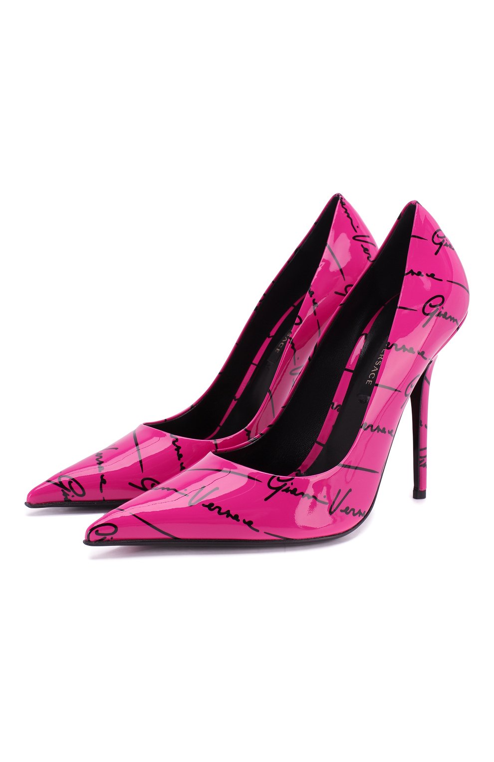 Кожаные туфли VERSACE фуксия цвета по цене 95950 руб., арт. DST240P/DVE29, фото 1 Кожаные туфли VERSACE, арт. DST240P/DVE29, фото 1