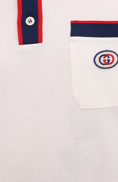 Хлопковое поло GUCCI, арт. 653380/XJDF8, фото 5