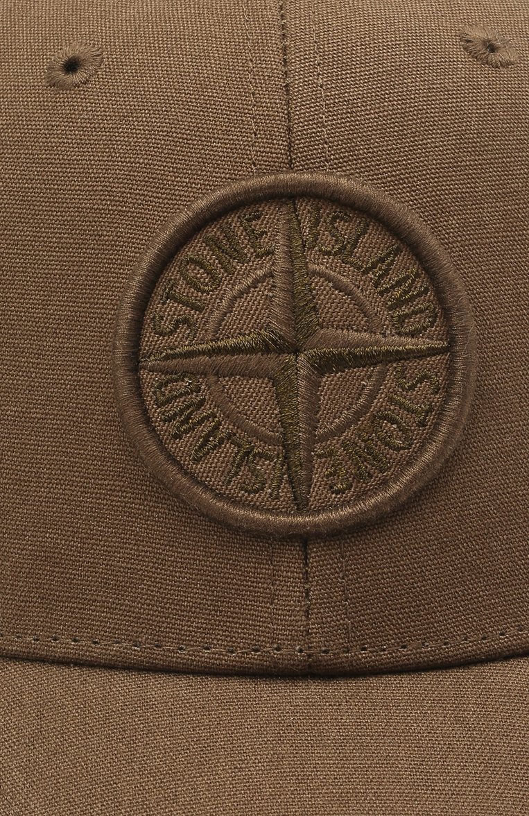 Мужская хлопковая бейсболка STONE ISLAND хаки цвета, арт. 741599661 | Фото 3 (Материал: Хлопок, Текстиль; Нос: Не проставлено)