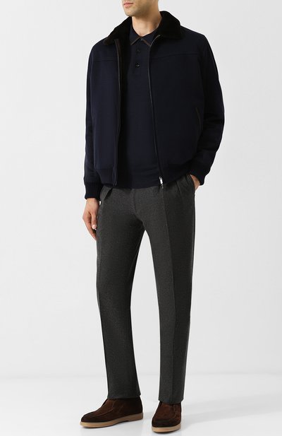 Поло с длинными рукавами из смеси шерсти и шелка ZEGNA, арт. URG00/132, фото 2