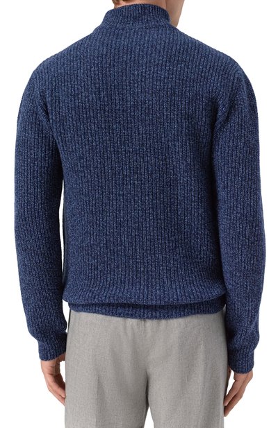 Шерстяной свитер DANIELE FIESOLI синего цвета по цене 22400 руб., арт. DF0250, фото 4 Шерстяной свитер DANIELE FIESOLI, арт. DF0250, фото 4