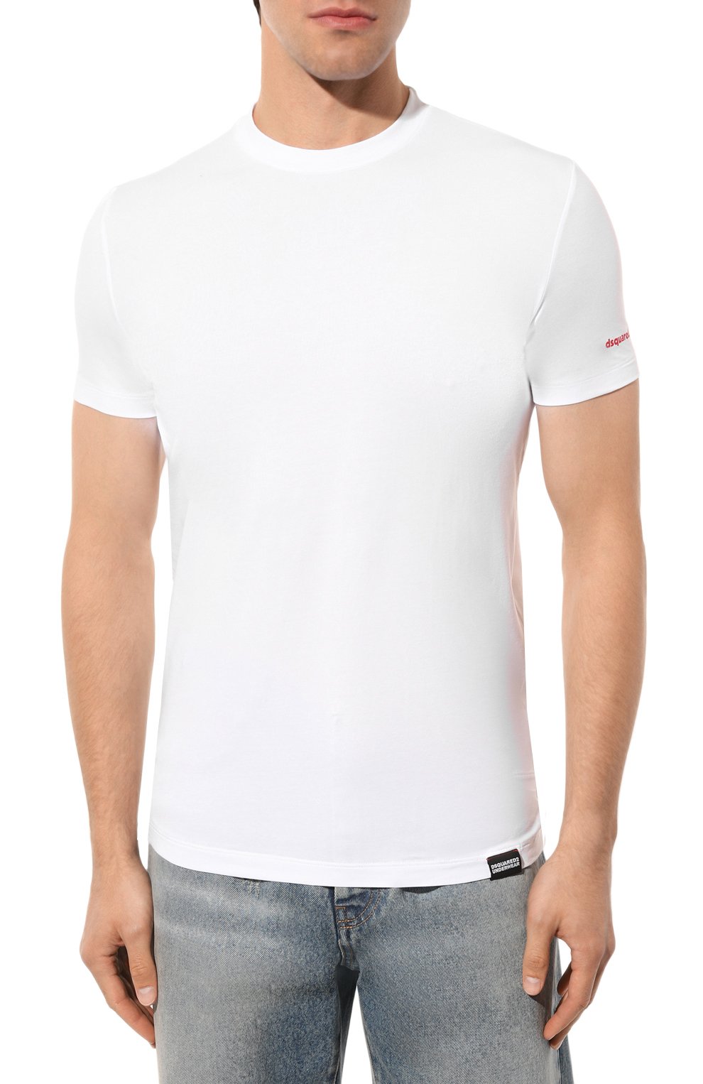 Хлопковая футболка DSQUARED2 белого цвета по цене 15500 руб., арт. D9M204520, фото 3 Хлопковая футболка DSQUARED2, арт. D9M204520, фото 3