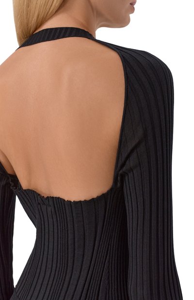 Шерстяное платье MRZ черного цвета по цене 114000 руб., арт. FW25-0016-M0D, фото 5 Шерстяное платье MRZ, арт. FW25-0016-M0D, фото 5