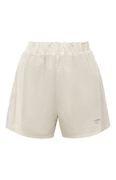 Женские кожаные шорты PRADA, арт. 52508-1YI1-F0009
