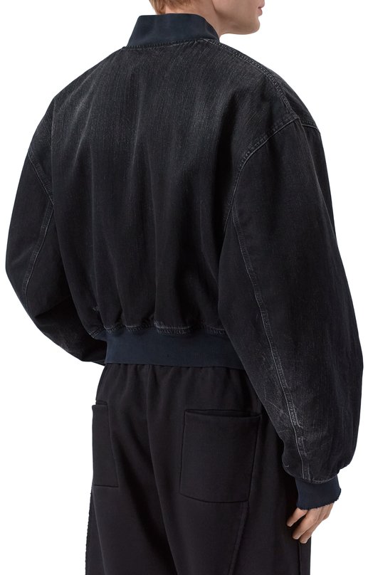 Джинсовый бомбер Balenciaga 850058/TTW67 Чёрный  850058/TTW67 Фото 4