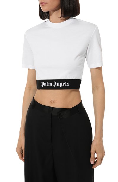 Хлопковая футболка PALM ANGELS, арт. PWAA051C99JER0010101, фото 3