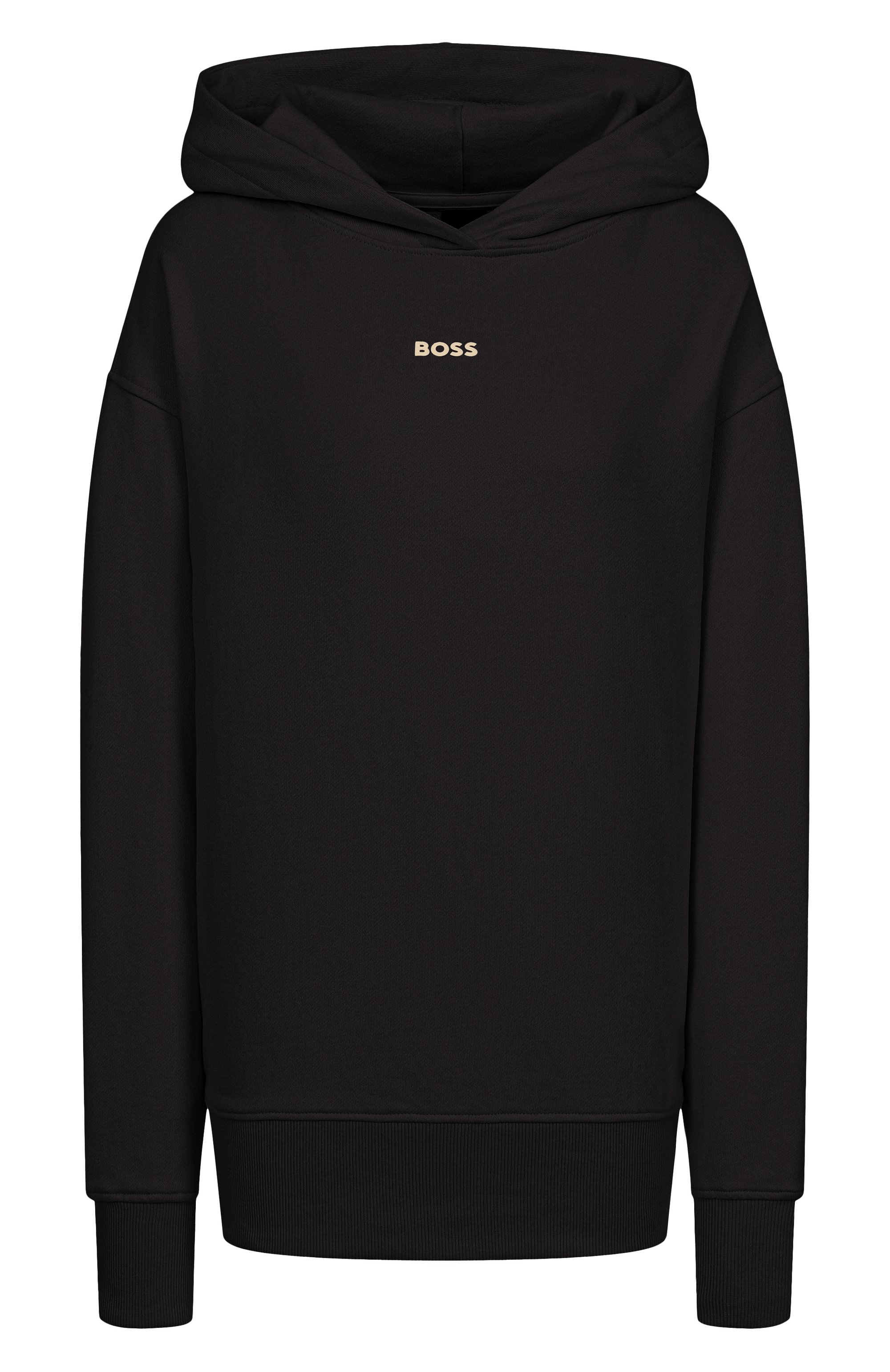 Хлопковое худи BOSS ORANGE черного цвета по цене 17950 руб., арт. 50534815, фото 1 Хлопковое худи BOSS ORANGE, арт. 50534815, фото 1