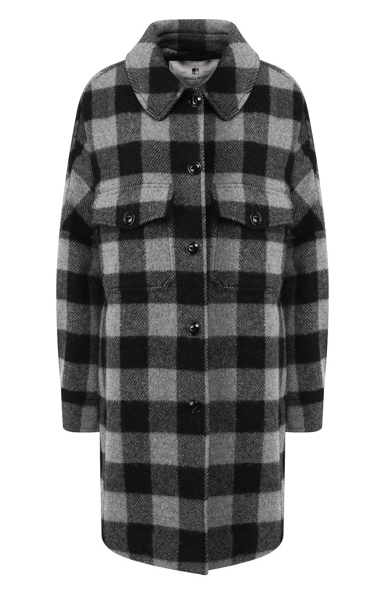 Женское пальто woolrich buffalo WOOLRICH разноцветного цвета, арт. WWCPS2774/UT1739 | Фото 1 (Рукава: Длинные; Рукава от горловины: Длинные; Материал внешний: Шерсть; 1-2-бортные: Однобортные; Длина (верхняя одежда): До середины бедра; Статус проверки: Проверена категория; Драгоценные камни: Проставлено; Материал сплава: Проставлено)