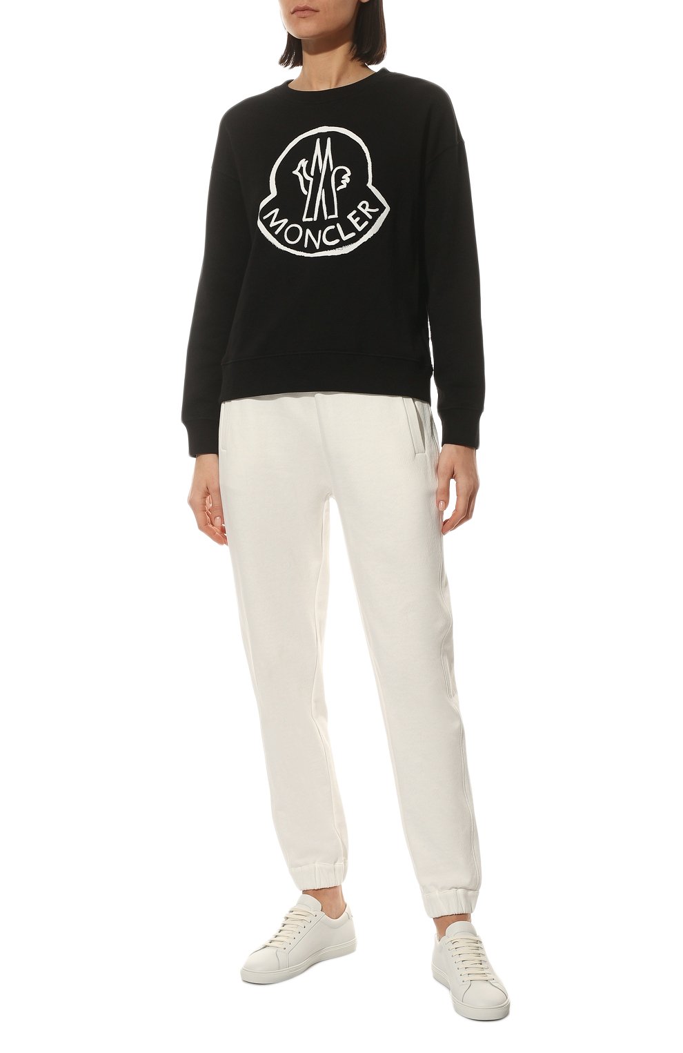 Хлопковый свитшот MONCLER черного цвета по цене 37550 руб., арт. H1-093-8G000-23-899M1, фото 2 Хлопковый свитшот MONCLER, арт. H1-093-8G000-23-899M1, фото 2