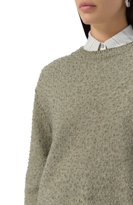 Джемпер из хлопка и шерсти Maison Margiela S50HL0033/M13108 Зелёный  S50HL0033/M13108 Фото 9