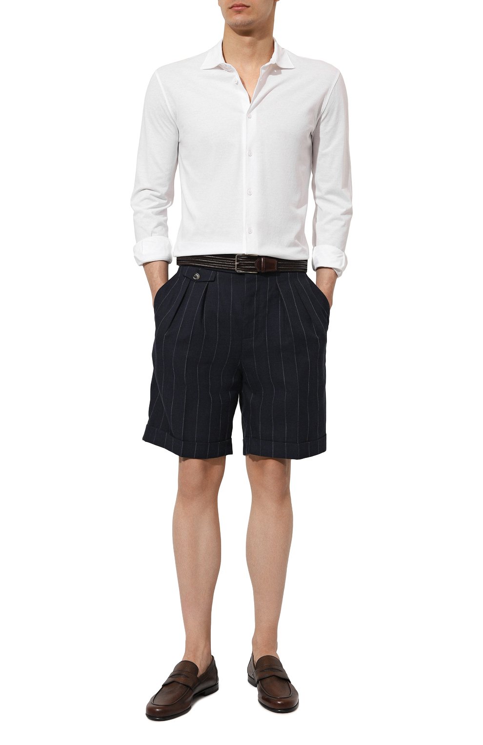 Шорты из хлопка и шерсти BRUNELLO CUCINELLI, арт. MS484B2298, фото 2