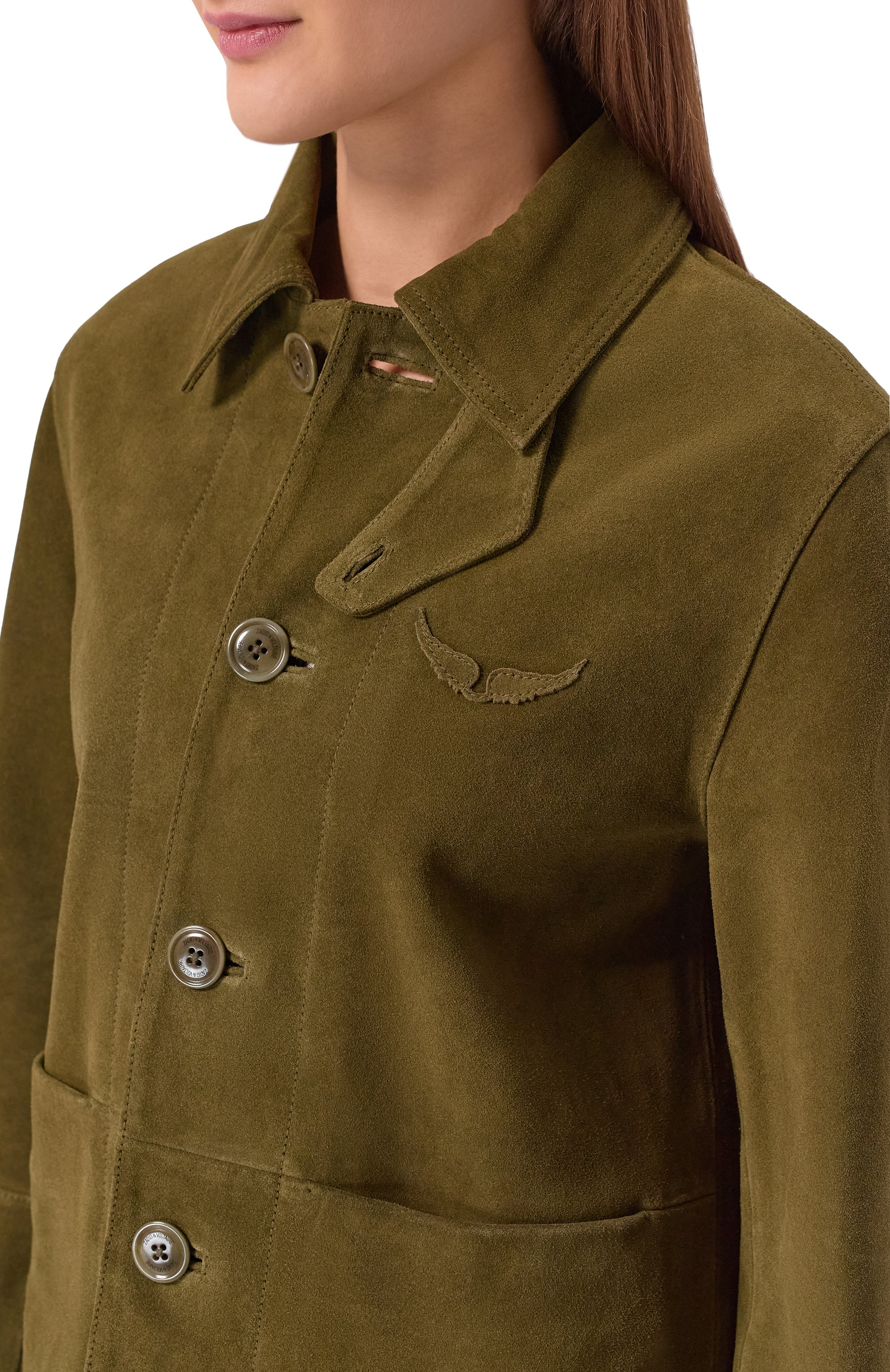 Замшевая куртка ZADIG AND VOLTAIRE, арт. RW0W01273, фото 5