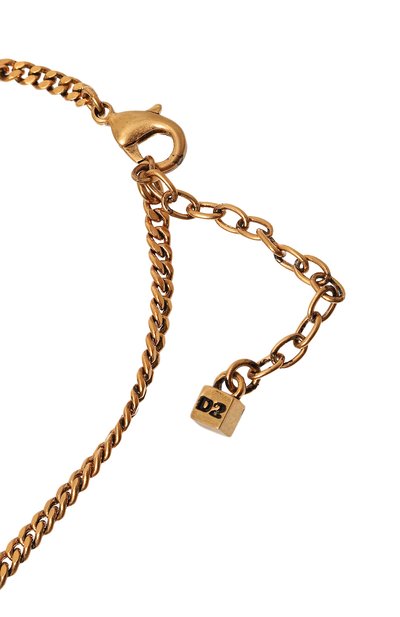 Цепь DSQUARED2 золотого цвета по цене 14600 руб., арт. NEM0169 37200001, фото 4 Цепь DSQUARED2, арт. NEM0169 37200001, фото 4